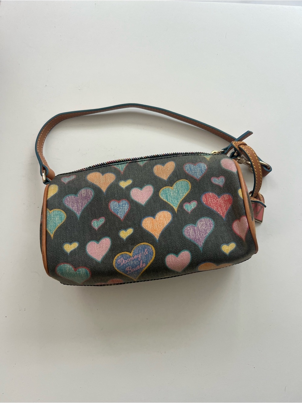 Dooney & Bourke Heart Printed Vintage Shoulder Bag